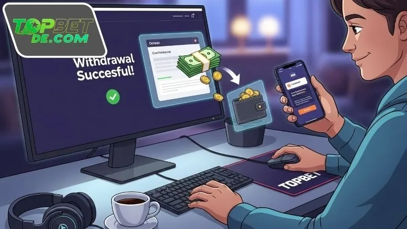 Rút tiền Topbet – Quy trình nhanh chóng và an toàn 2 Thời gian xử lý giao dịch rút tiền Topbet